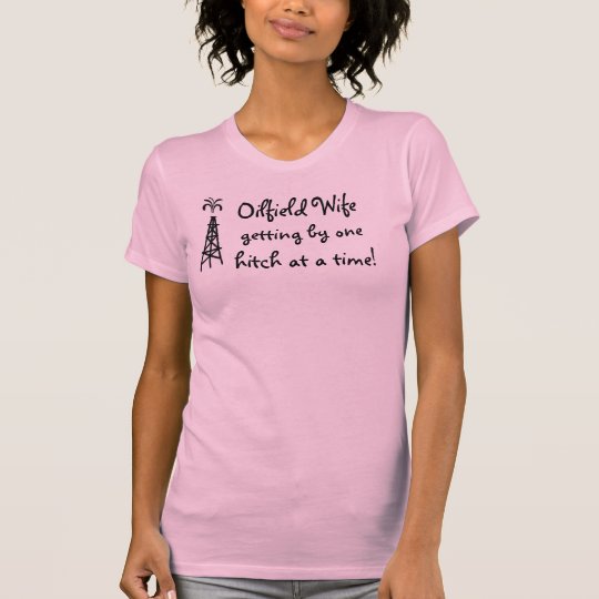 Pink oilfield wife razorback tank top