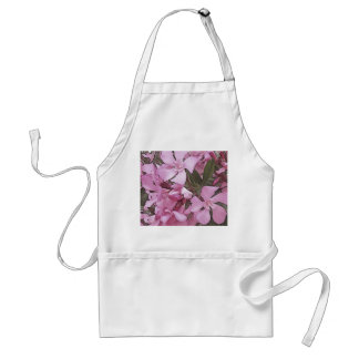Pink Oleander Rose Laurel Black Outline Art Standard Apron