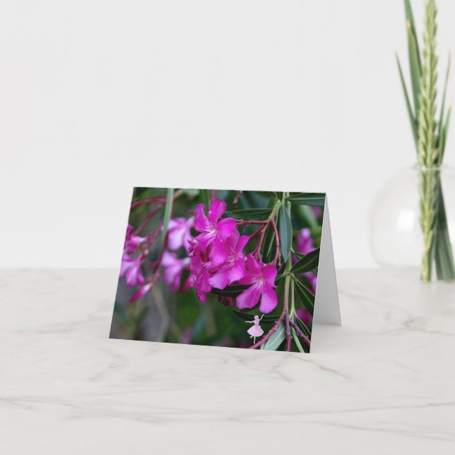 Pink Oleander Shadow Fairy Card (Front)