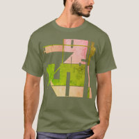 Pink Olive Green Geometric Tribal Art Abstract