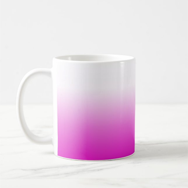 Pink Ombr Gradient Background Design-60416 Coffee Mug (Left)