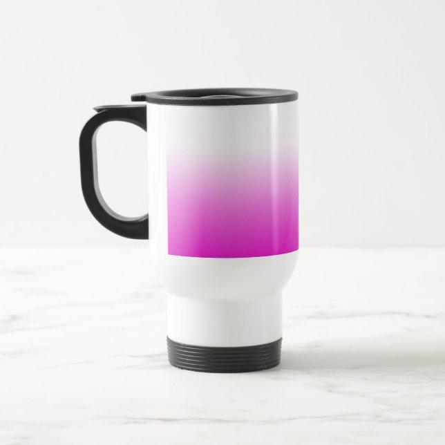 Pink Ombr Gradient Background Design-60416 Travel Mug (Left)