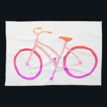 Pink ombre bicycle bike velo kitchen towel<br><div class="desc">Decorate your kitchen with this cool pink ombre dutch bicycle dish towel. Makes a great housewarming or wedding gift! Check my shop for more matching colours and patterns.
You can customise it and add text too.
Check my shop for lots more colours and patterns!</div>