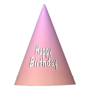 Pink Ombre Birthday Party Hat