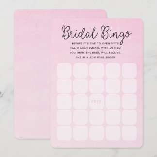 Pink Ombre Bridal Shower | Bridal Bingo Cards