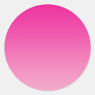 Pink Ombre Classic Round Sticker