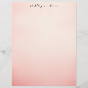 Pink Ombre Custom Letterhead