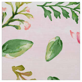 Pink Ombre Foliage Fabric