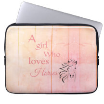Pink Ombré Girl Who Loves Horses Script Girly