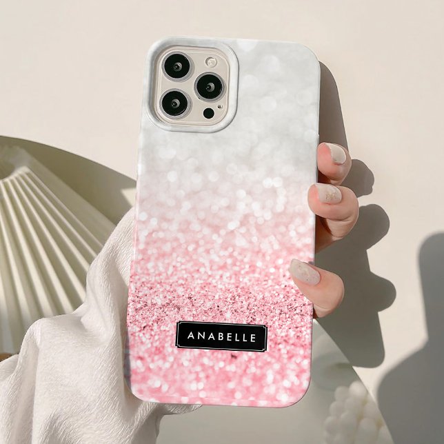 Pink Ombre Glitter and Bokeh Pattern Case-Mate iPhone Case (Creator Uploaded)