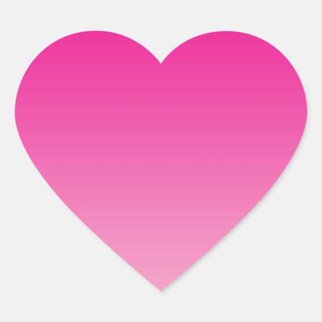 Pink Ombre Heart Sticker (Front)