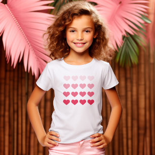 Pink Ombre Hearts Valentines Day T-Shirt