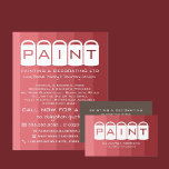 Pink Ombre, Paint Buckets, Painter & Decorator Flyer<br><div class="desc">Pink Ombre,  Paint Buckets,  Painter & Decorator Advertising Flyer by The Business Card Store.</div>