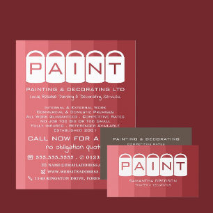 Pink Ombre, Paint Buckets, Painter & Decorator Flyer