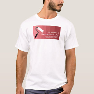 Pink Ombre & Paint Roller, Painter & Decorator T-Shirt