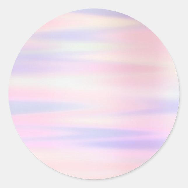 Pink Ombre Pastel Blush Makeup Cosmetic  Classic Round Sticker (Front)