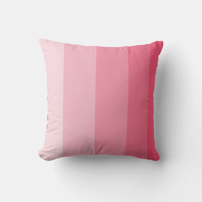 Pink Ombre Stripe Cushion (Front)