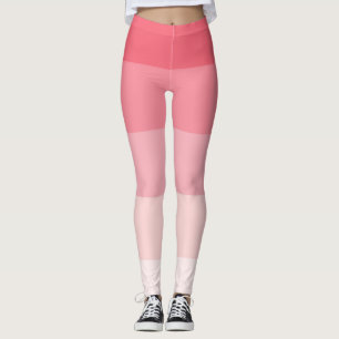 Pink Ombre Stripes Leggings