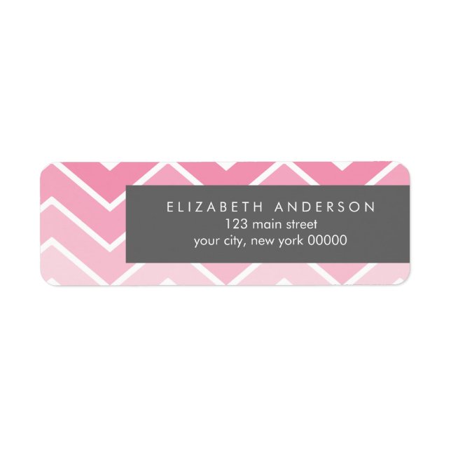 Pink Ombre Zig Zag Chevron Pattern (Front)