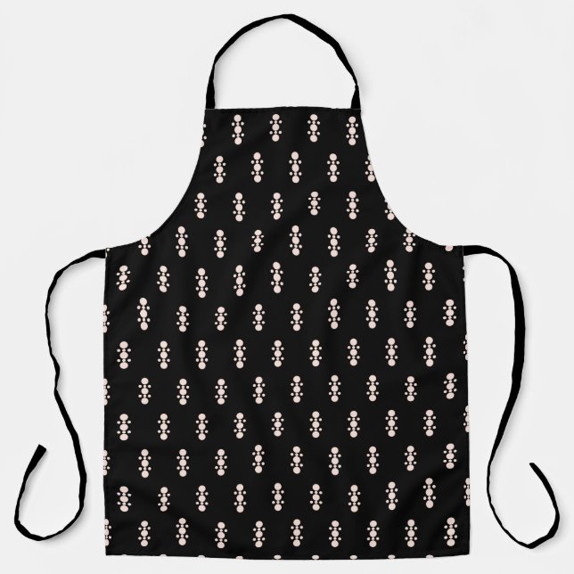 Pink on Black Design Apron (Front)