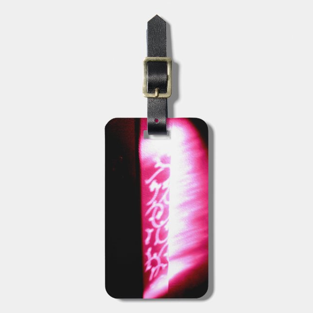 pink on black shadow shapes tag (Front Vertical)