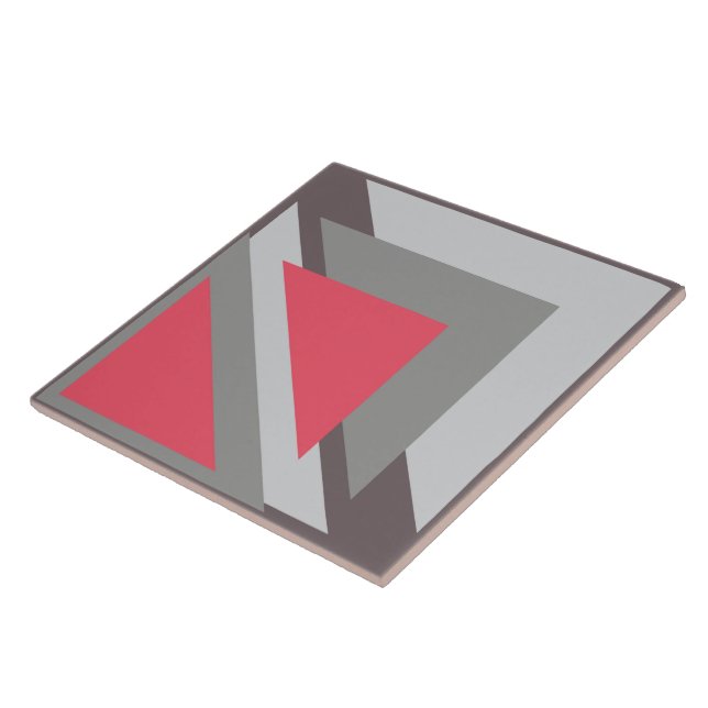 Pink on grey tile (Side)