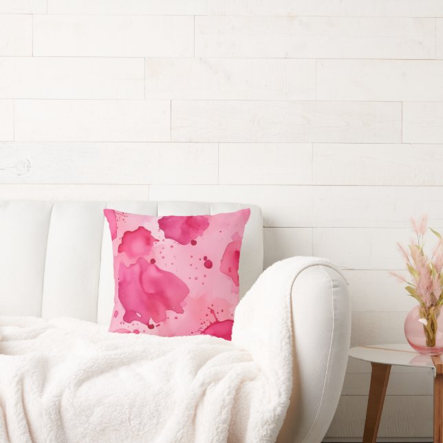Pink on Pink Abstract Cushion (Couch)