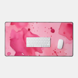 Pink on Pink Abstract Desk Mat