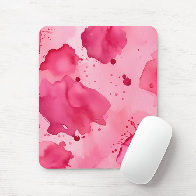 Pink on Pink Abstract  Mouse Mat (With Mouse)