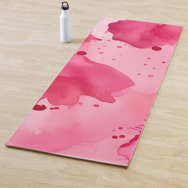 Pink on Pink Abstract Yoga Mat (In Situ)