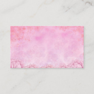 Pink on Pink Floral Blank Business Card