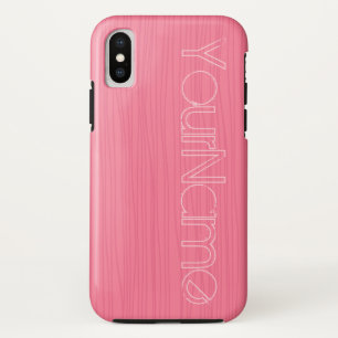 Pink on Pink Lines iPhone XS Case