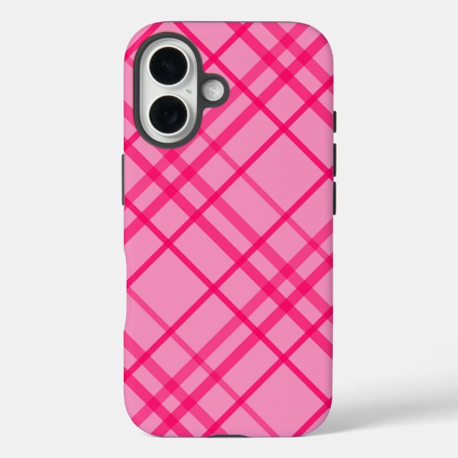 Pink On Pink Tartan Plaid Pattern Design  Case-Mate iPhone Case (Back)