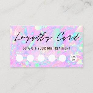 pink opal inspired texture loyalty card