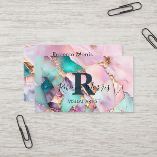 Pink Opal Stone  Business Card