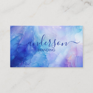 Pink Opal Stone texture Logo QR Code Business Card