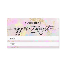 pink opal texture appointment card