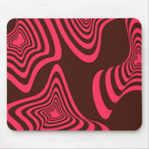 Pink, optic, trendy, cool abstract geometric shape mouse mat