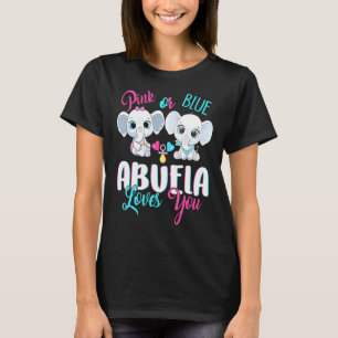 Pink Or Blue Abuela Loves You Elephants Baby Gende T-Shirt