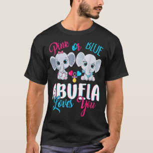 Pink Or Blue Abuela Loves You Elephants Baby Gende T-Shirt