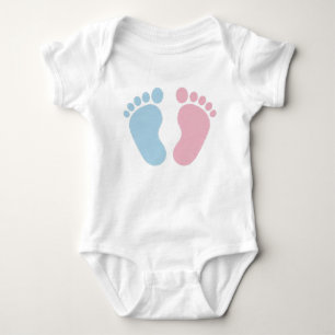 Pink or Blue Baby Footprints – Gender Reveal Desig Bodysuit