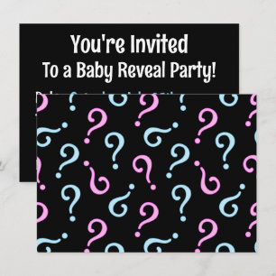 Pink or Blue Baby Reveal Invitation