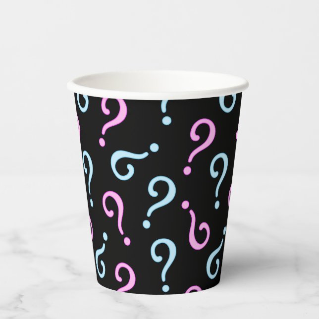 Pink or Blue Baby Reveal Paper Cups (Front)