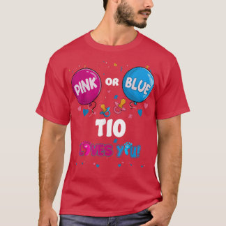 Pink or Blue Balloon Tio Loves You Gender Reveal P T-Shirt