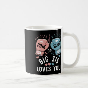 Pink Or Blue Big Sis Loves You Boxing Gender Revea Coffee Mug