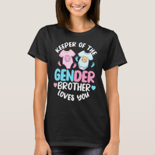 Pink Or Blue Brother Loves You   Brother Gender re T-Shirt