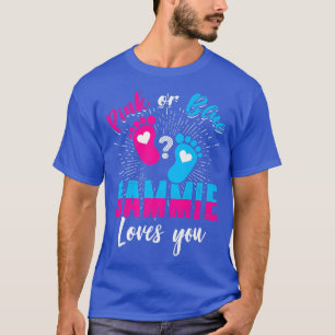 Pink Or Blue Gammie Loves You Gender Reveal Baby P T-Shirt
