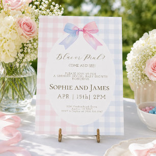 Pink or Blue Gender Reveal Baby Shower Invitation