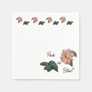 Pink or Blue? Gender Reveal Baby Shower Napkins