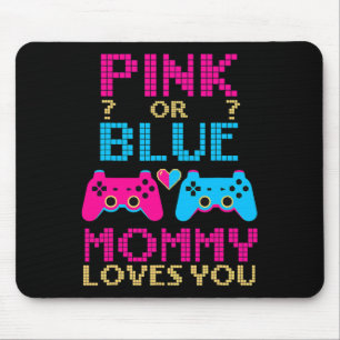 Pink Or Blue Gender Reveal Video Game Mum Gamer Mo Mouse Mat